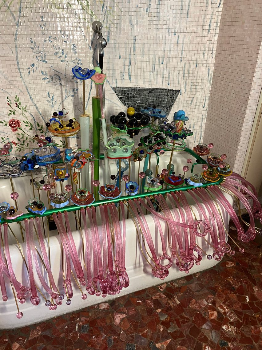 glass flowers at alcova