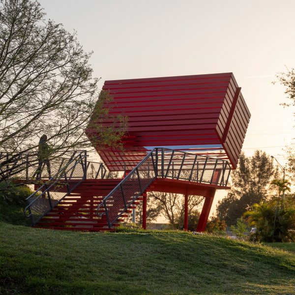 Red walkway in Florida