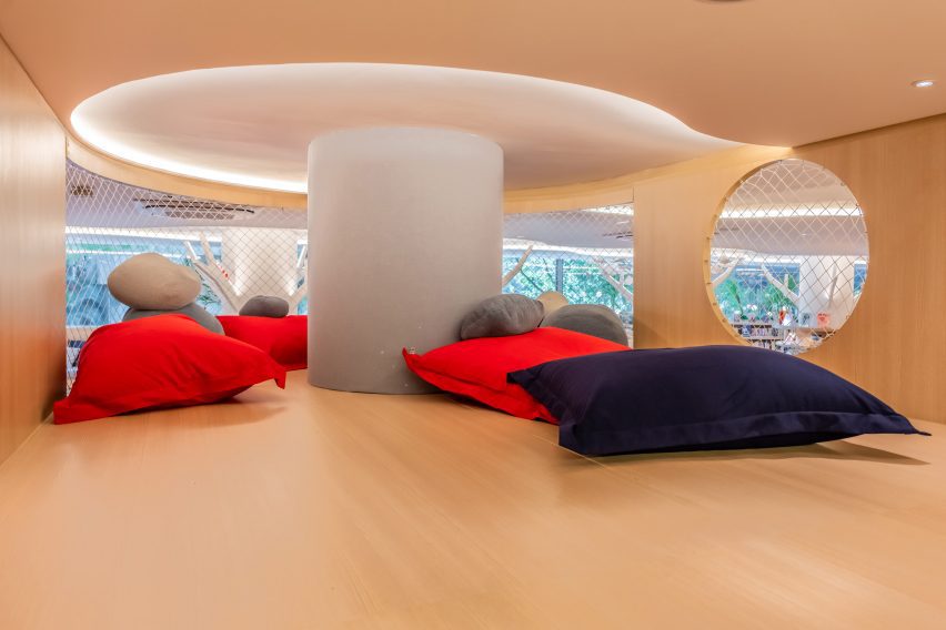 Pillows in an alcove