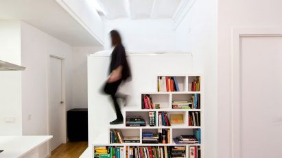 Bookshelf staircase