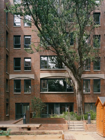 Brick elevation of Harriet Hardy House by Mae Architects