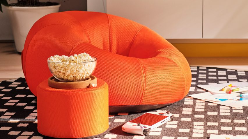 Inflatable chair from Brännboll gaming furniture collection by IKEA