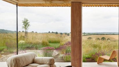 Organic modern living room interior