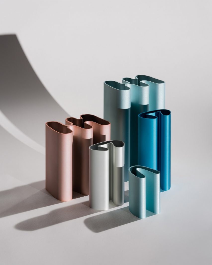 Shane Schneck vases for Hydro's 100R aluminium exhibition