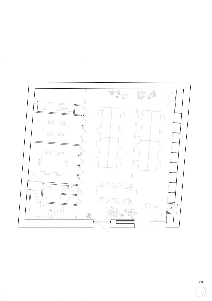Ground floor plan of L'Atelier by A6A