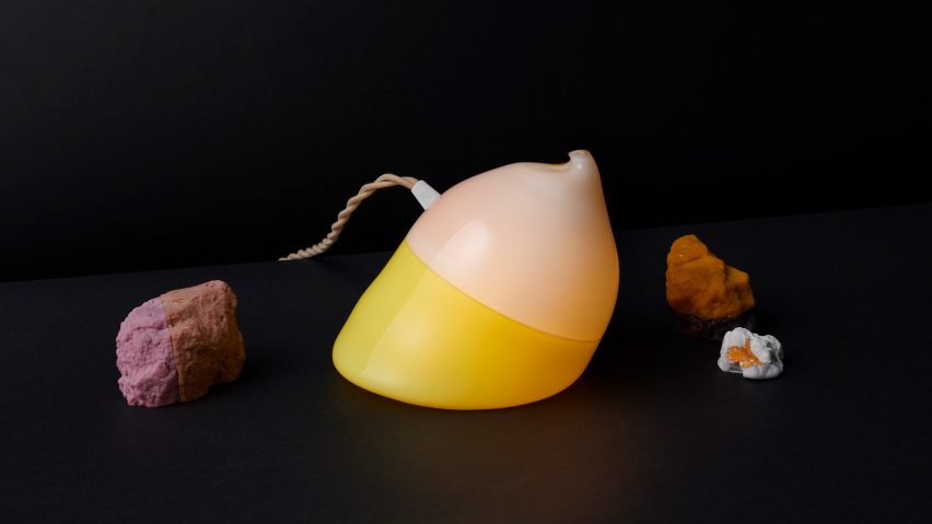 Yellow and peach-coloured light by Michiko Sakano Studio
