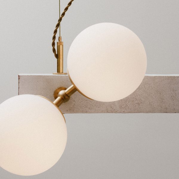Concrete and glass lamp by John Sheppard Studio