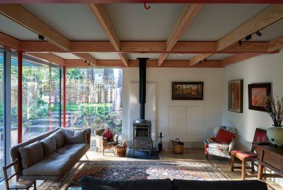 Living space within home extension by Knox Bhavan Architects