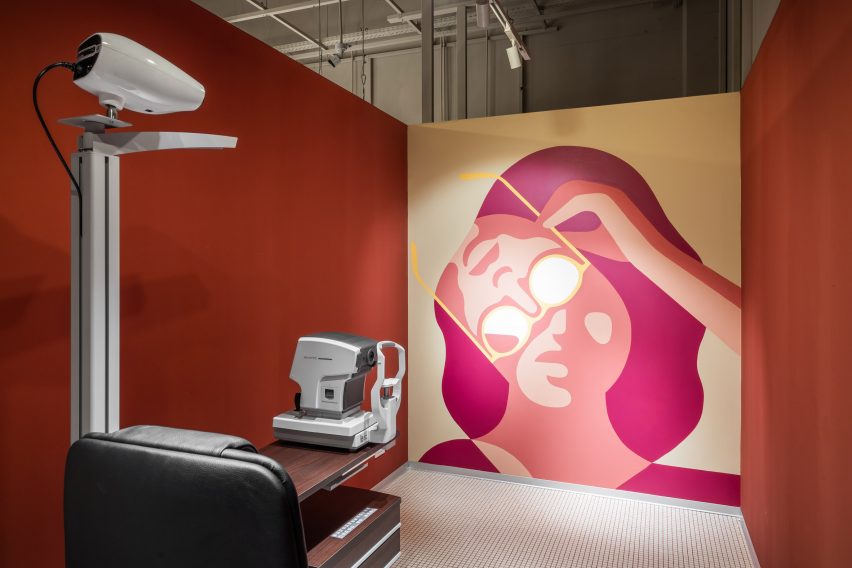 Interior of Lunet boutique in Bucharest, designed by Bogdan Ciocodeica Studio