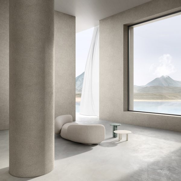 Photo of interior featuring white plaster finishes