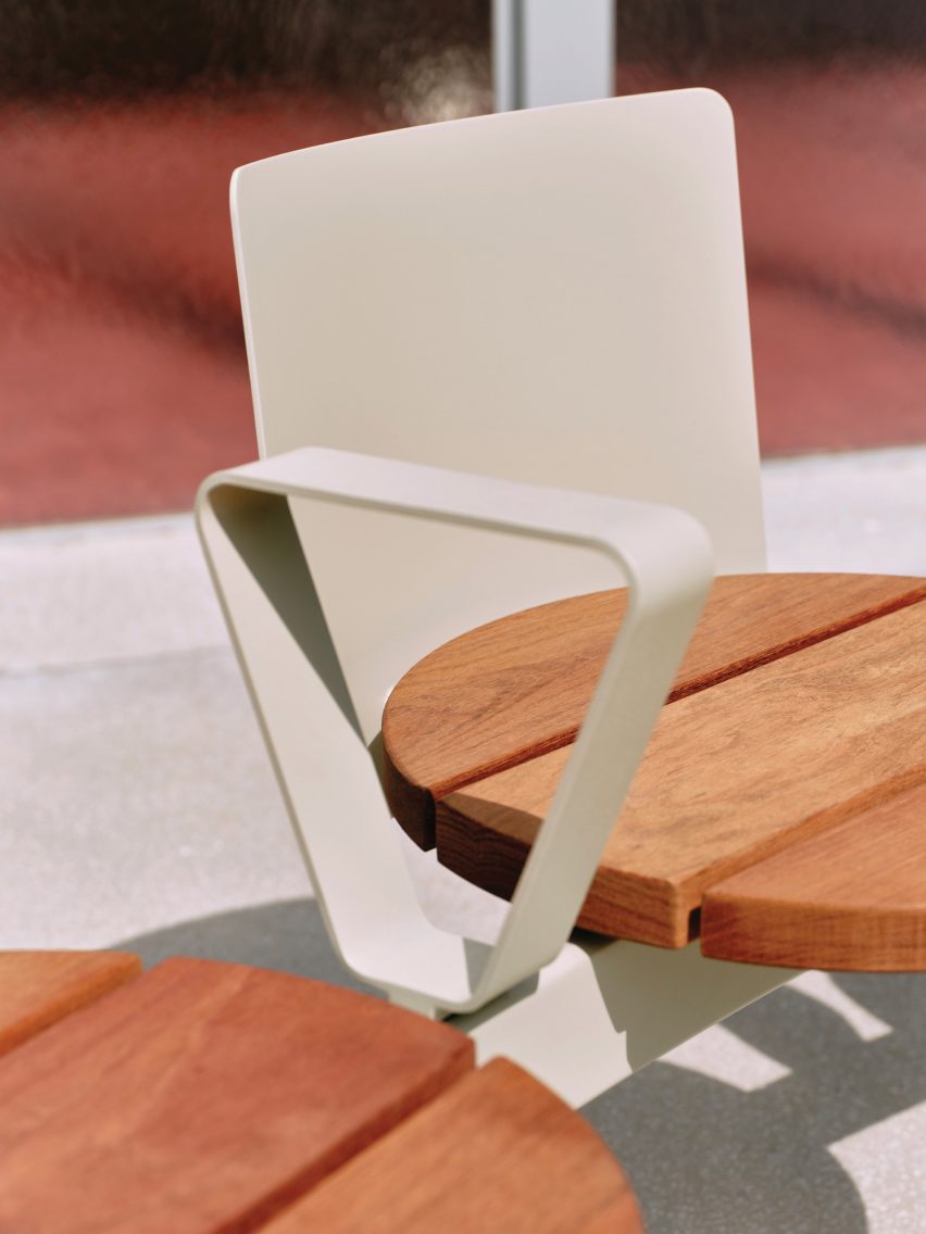 Close-up shot of Mmcité's Morse seating