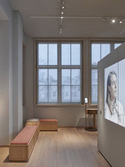 Interior gallery space at memorial by Office Winhov