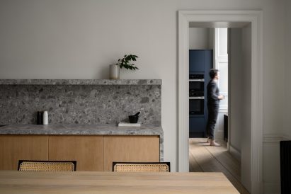 Kitchen interior of New Town Residence in Edinburgh by Luke McClelland