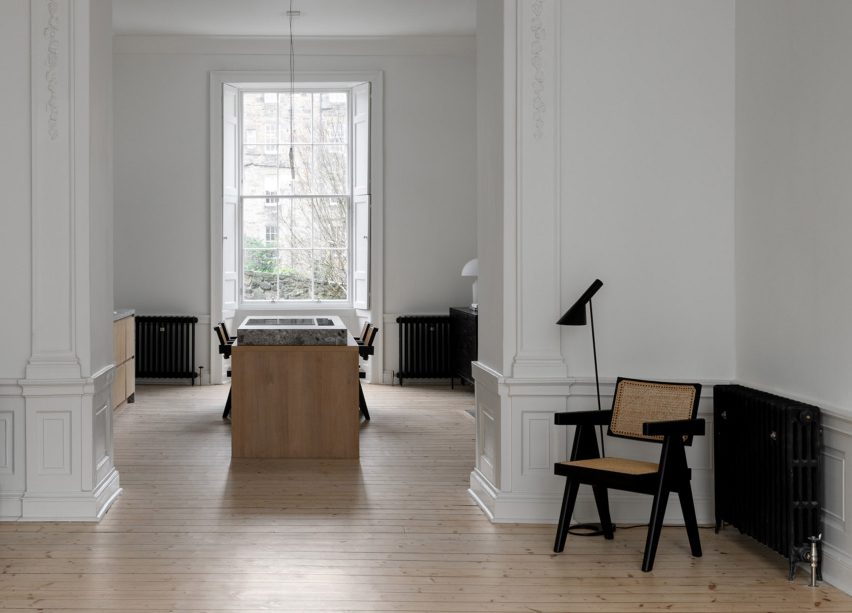 Kitchen interior of New Town Residence in Edinburgh by Luke McClelland