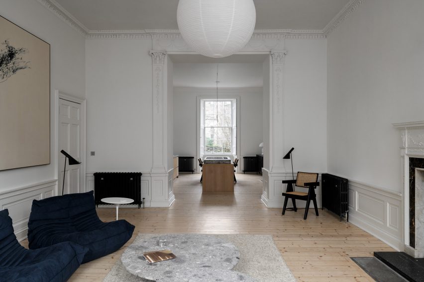Kitchen interior of New Town Residence in Edinburgh by Luke McClelland
