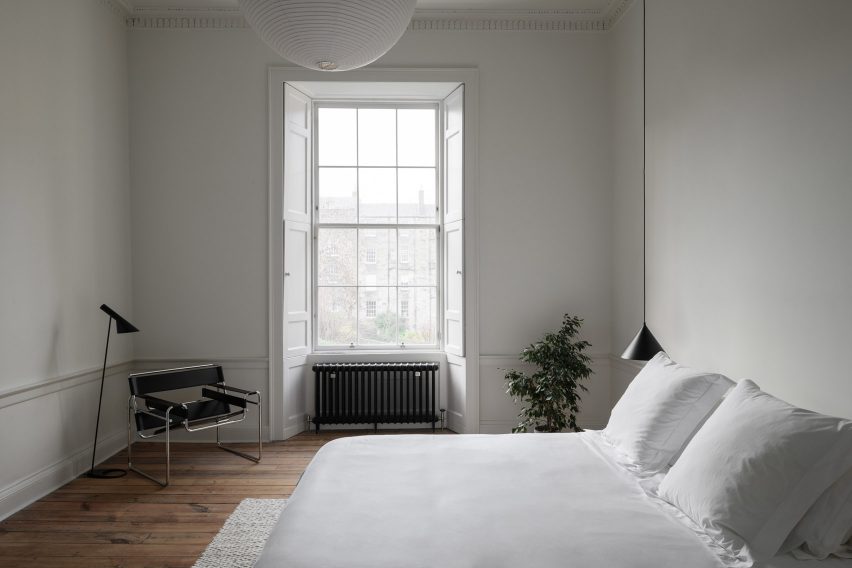 Bedroom interior of New Town Residence in Edinburgh by Luke McClelland