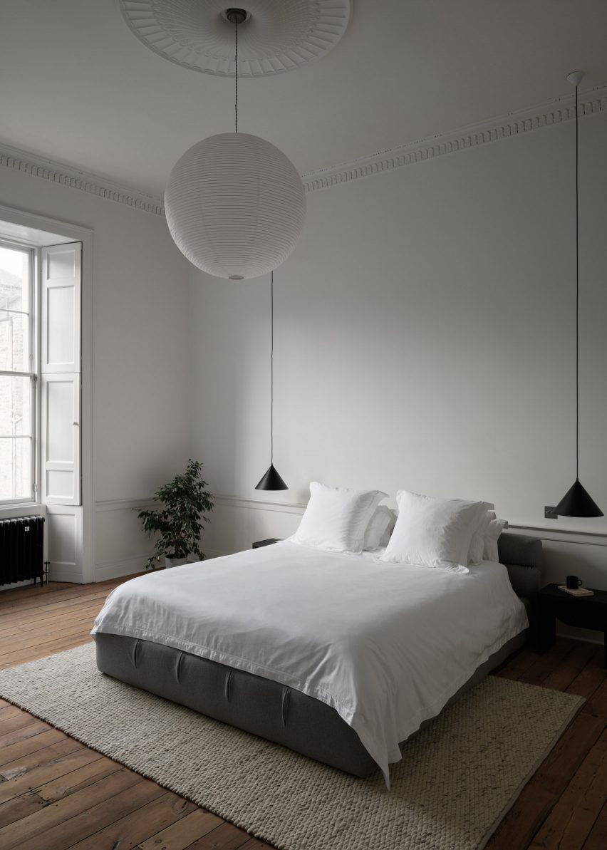 Bedroom interior of New Town Residence in Edinburgh by Luke McClelland