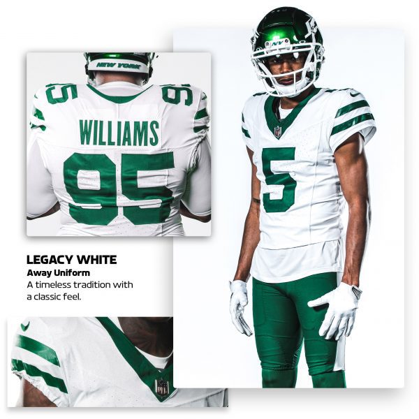 White uniform for New York Jets
