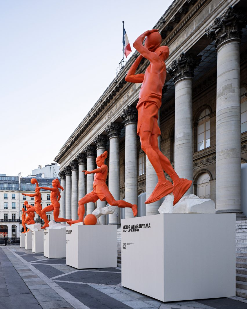 Statues outside Nike on Air event