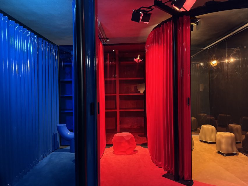 colourfully lit furniture