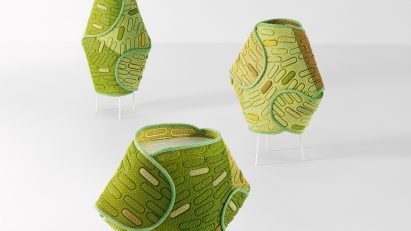 Green lamps designed by Nendo