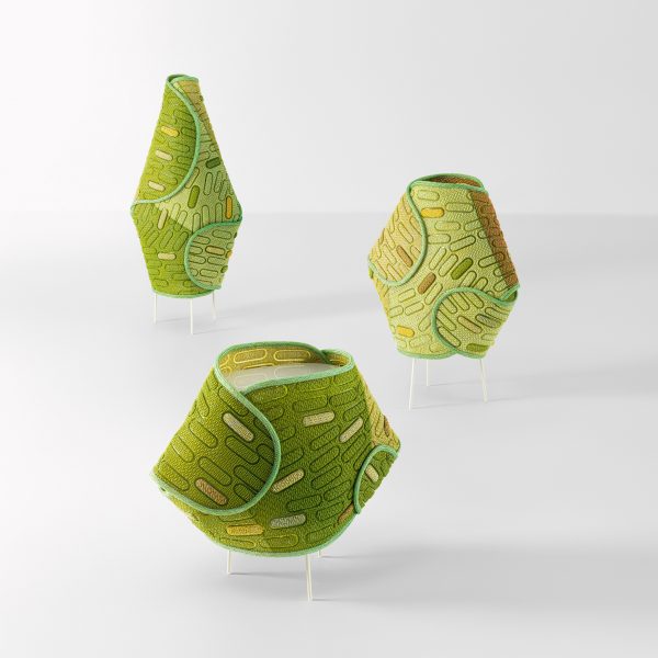 Green lamps designed by Nendo