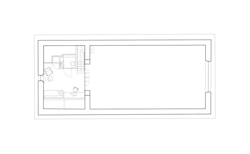 Attic floor plan of Old Chapel by Tuckey Design Studio