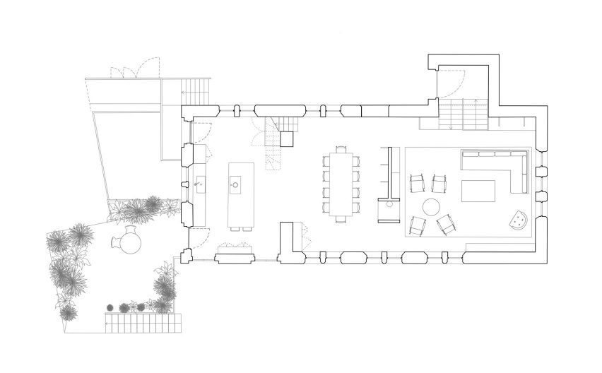First floor plan of Old Chapel by Tuckey Design Studio