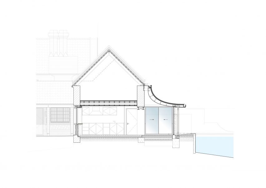 Section of Old Rectory Farm by Alexander Hills Architects