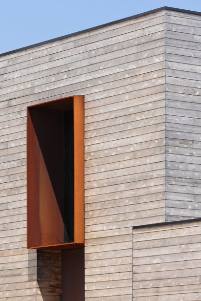 Cedar board-clad home