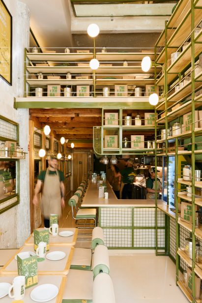 Interior of Órale Milanga restaurant in Mexico City