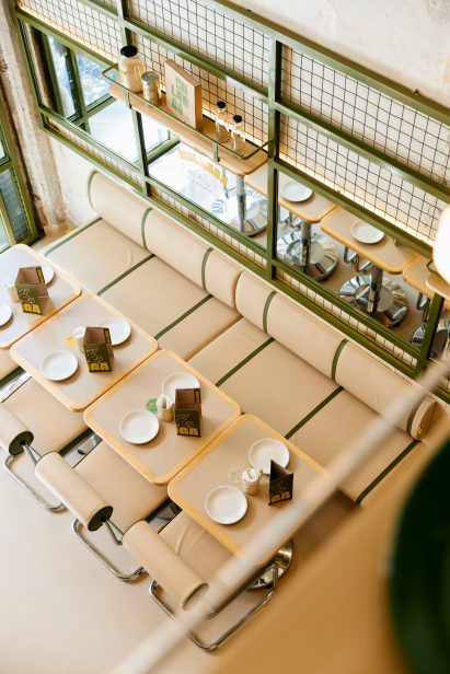 View from mezzanine down to the dining area