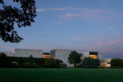 Palmer museum at night