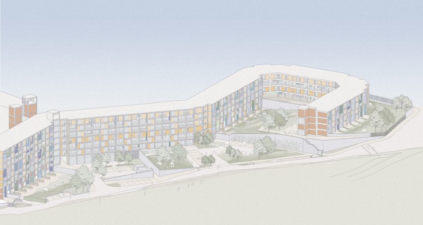 Axonometric drawing of Phase 5 at Park Hill