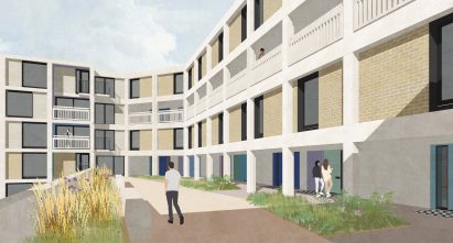 Render of housing estate by Mikhail Riches