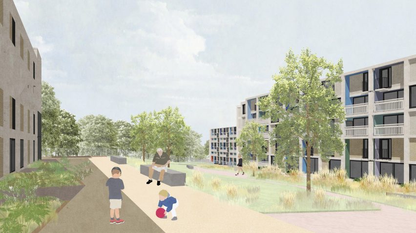 Render of Phase 5 at Park Hill estate