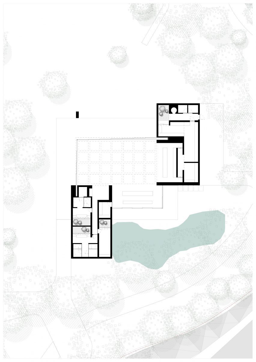 Floor plan of Pavilion in the Garden by Spaceworkers