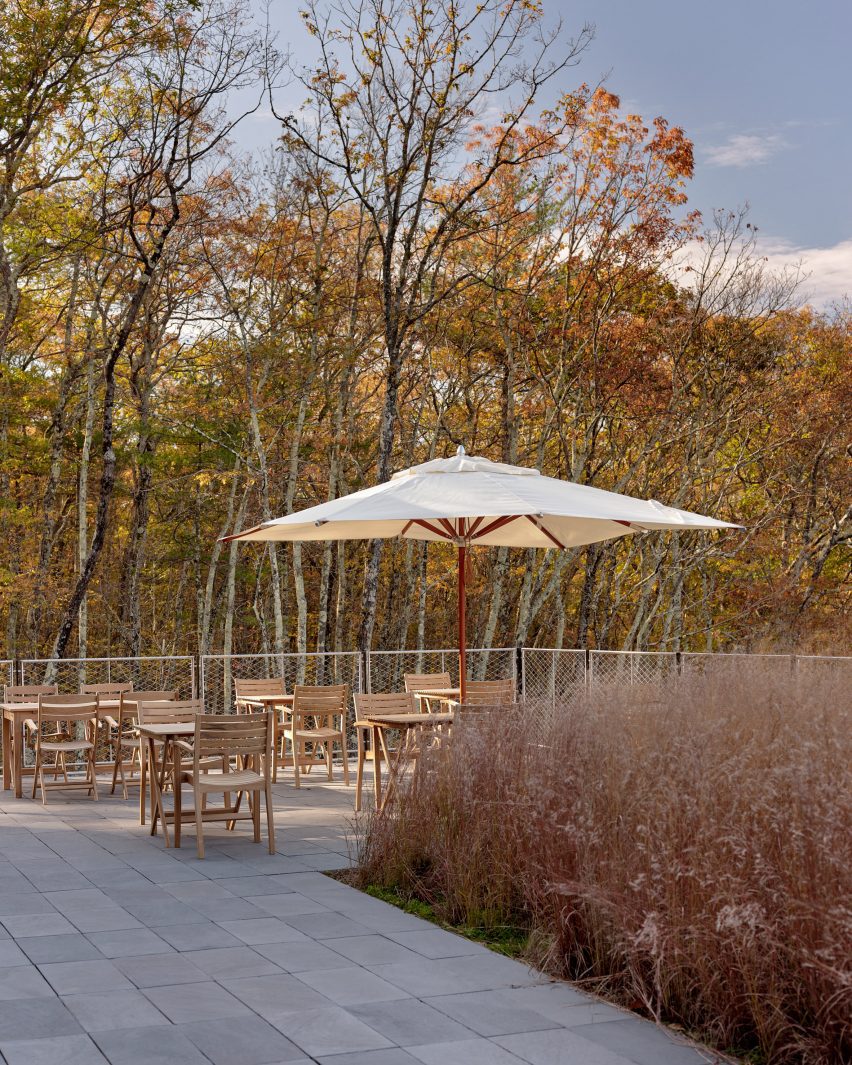 Patio with chairs and tables