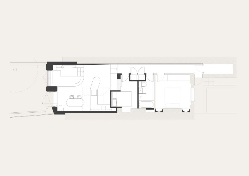 Plan drawing of Plaster House by Sonn
