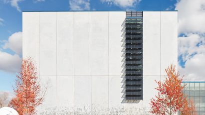 Concrete panels on NASA cleveland building
