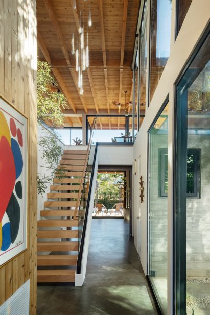House with open staircase