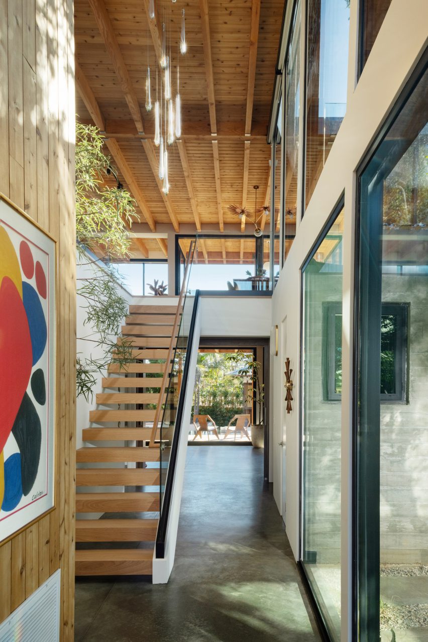 House with open staircase