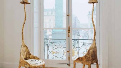Bronze chairs by Schiaparelli and F Taylor Colantonio