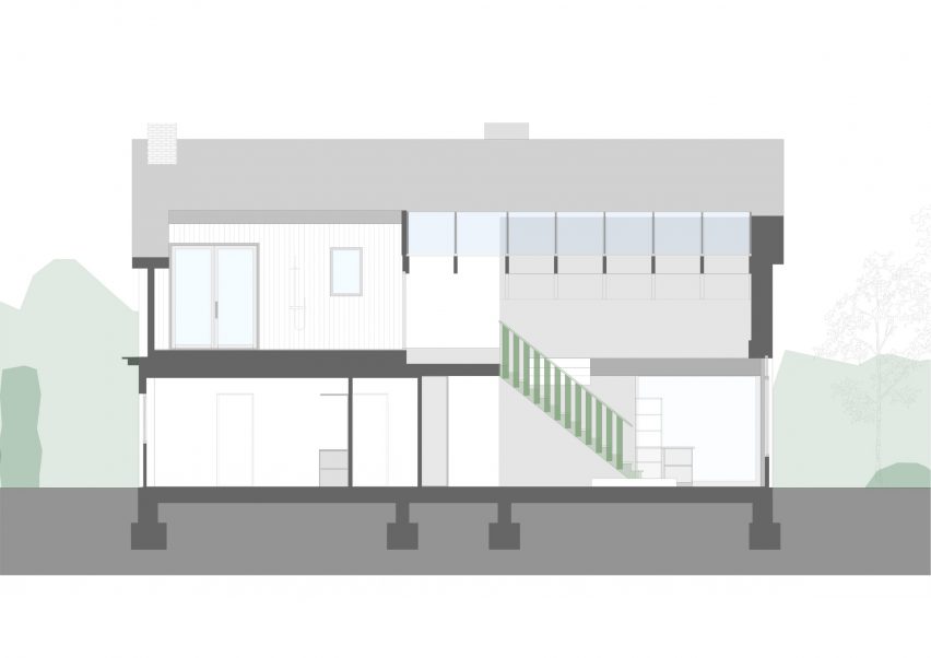 Section of SL House by Ae-Architecten