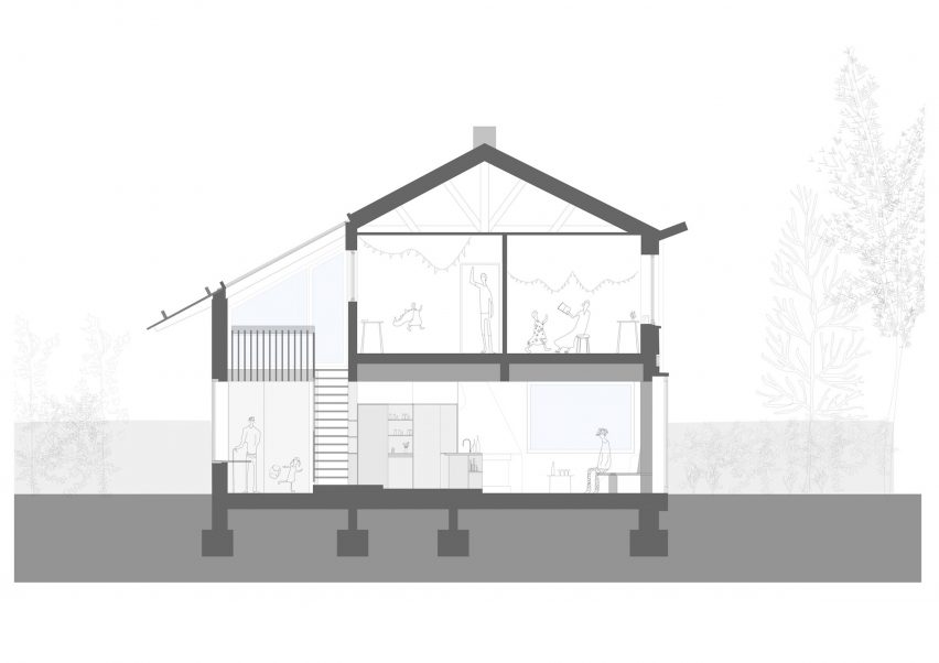 Section of SL House by Ae-Architecten