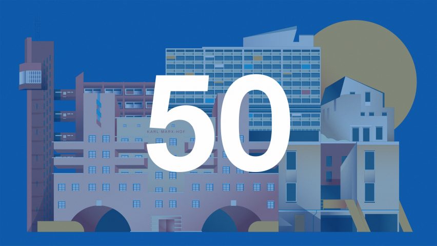 Social Housing Revival illustration with 50 overlaid