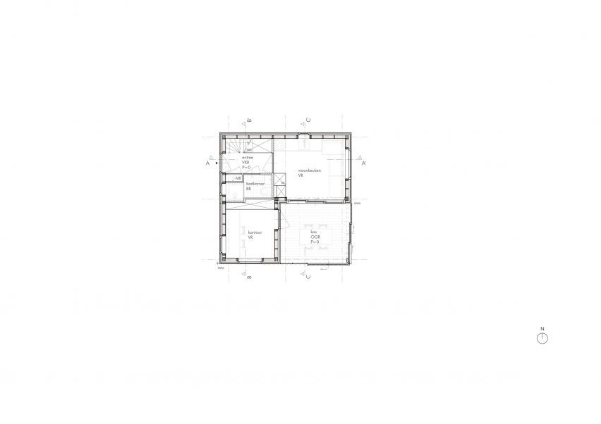 Ground floor plan of Sprout Ruben & Marjolein by Woonpioniers