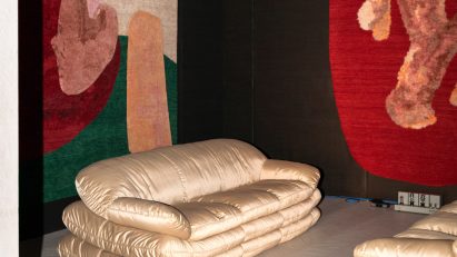 Sofas and rugs by Faye Toogood in Rude Arts Club exhibition at Milan design week 2024