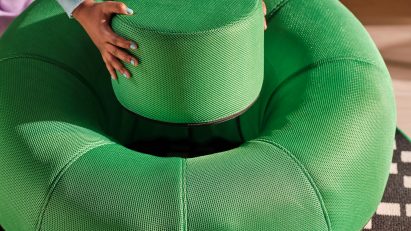 Inflatable chair from Brännboll gaming furniture collection by IKEA