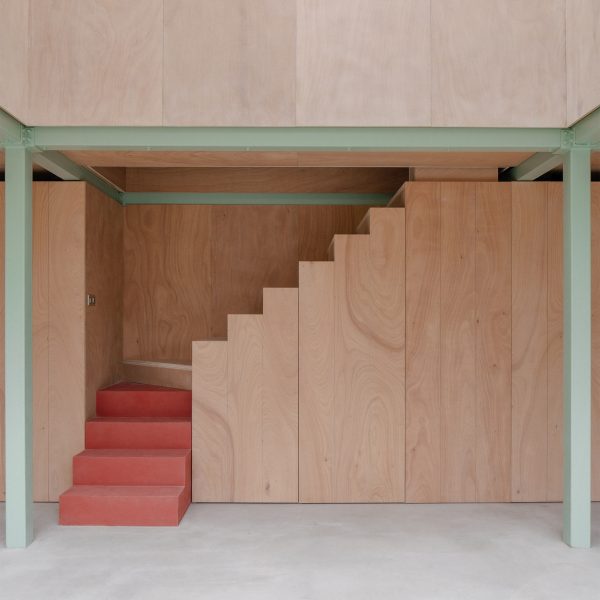 Plywood interior of Maison Nana by Jean Benoit Vetillard Architecture